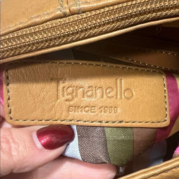 Tignanello Camel Leather Crossbody Bag - EUC - Picture 8 of 15